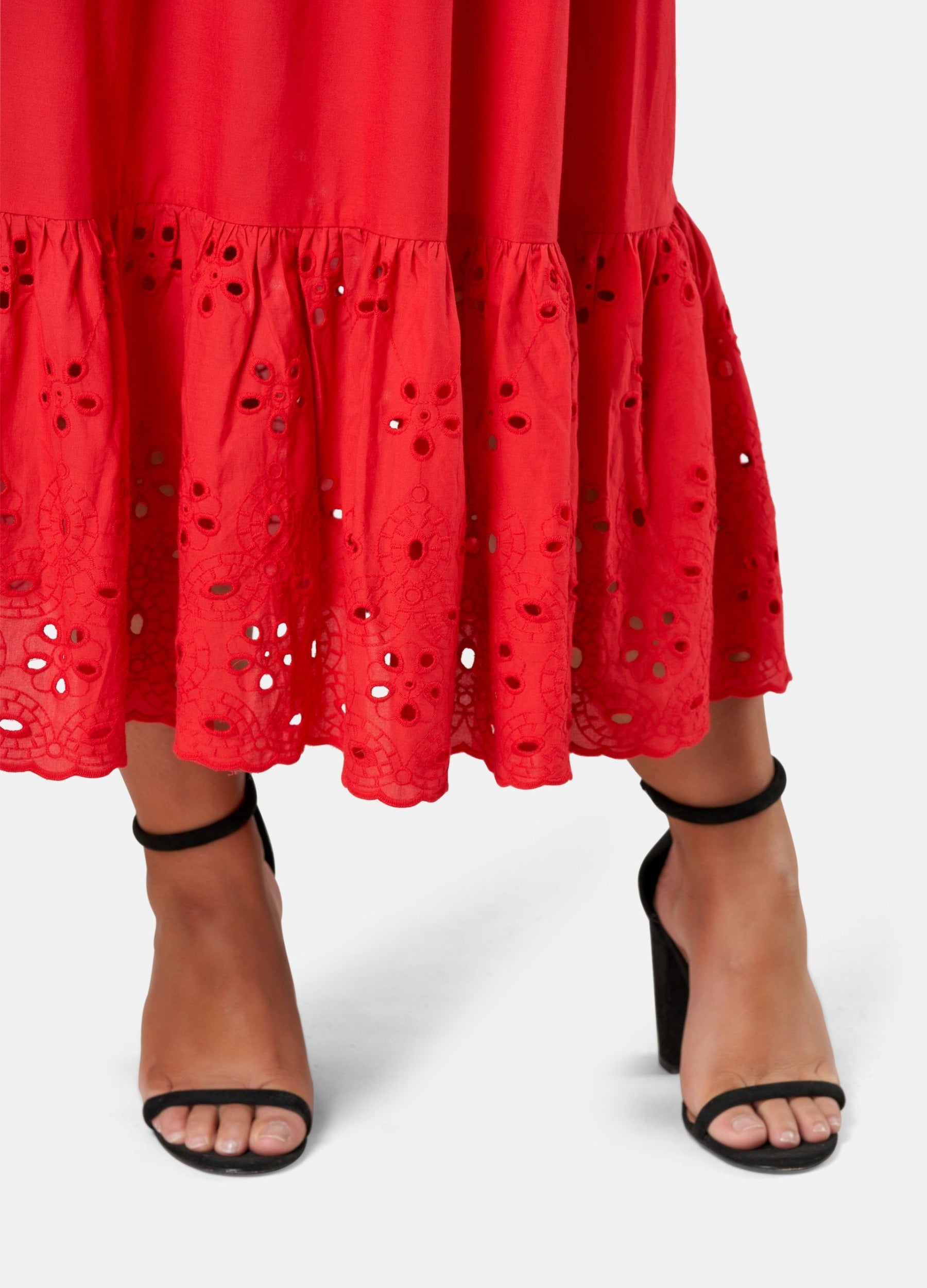 Hemline of Girlz Dress up close