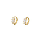 Gold sleepers with crystals