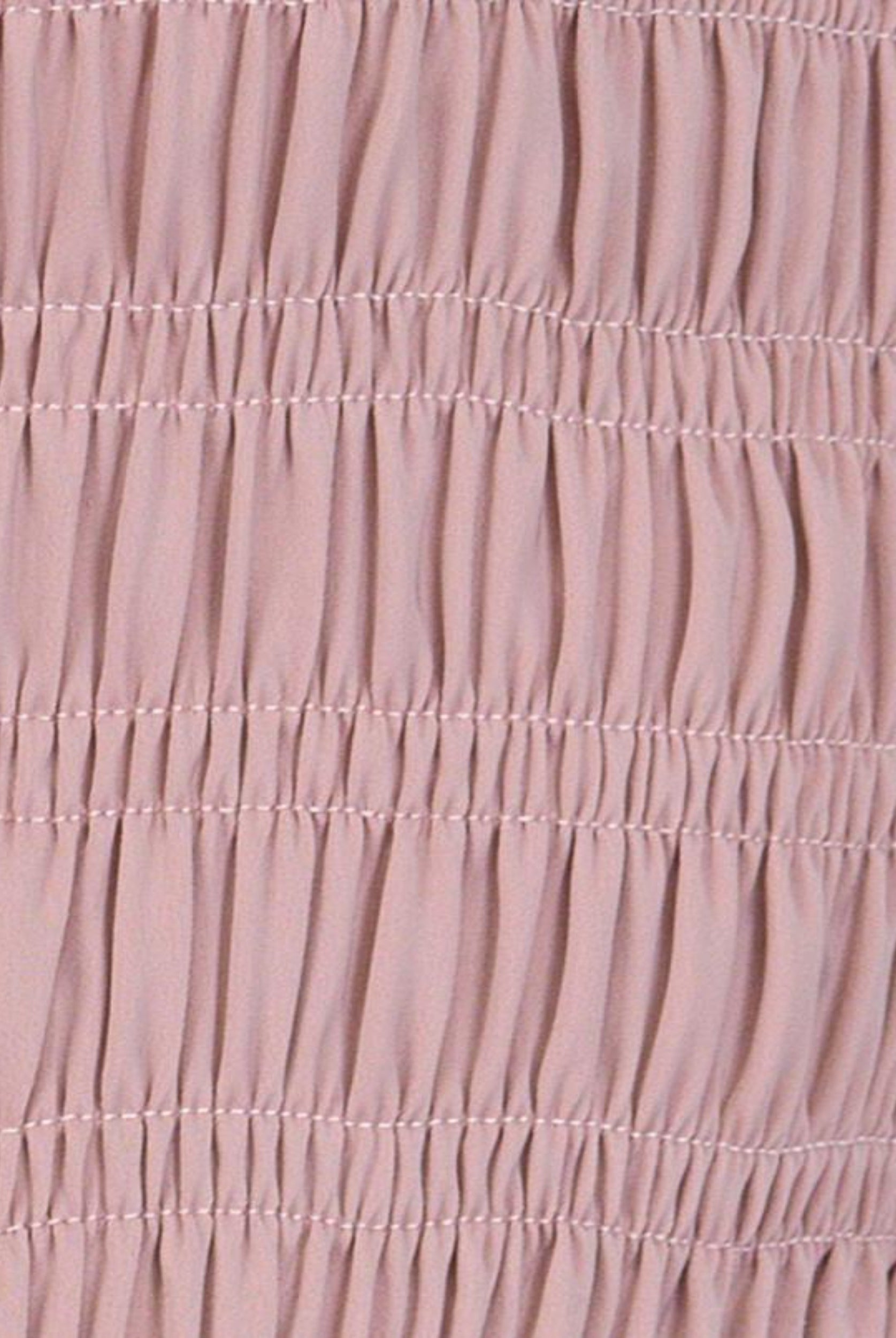 Pink Shirred Mini Dress