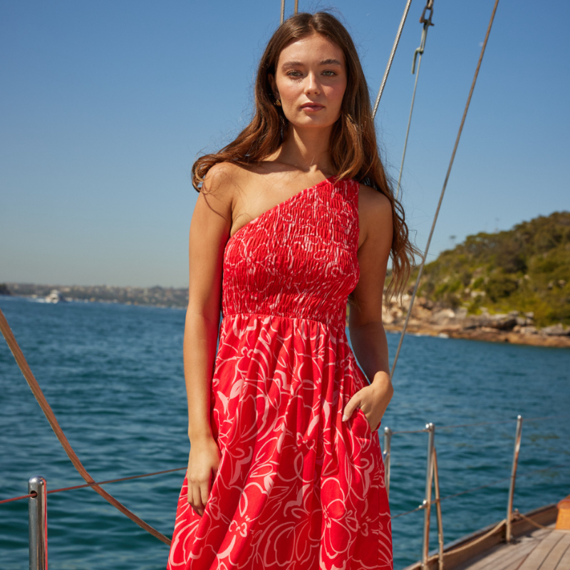 Staple the Label Palermo Maxi Dress in Red Floral