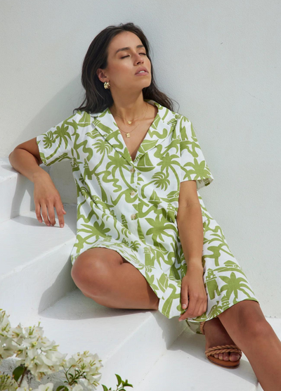 Girl and the Sun - Bliss Mini Dress - Lighthouse Print