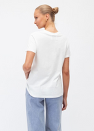 White tee with pocket detail on front from Paper Heart