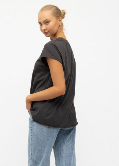 Paper Heart - Short Sleeve Gypsy Soul Tee - Washed Black