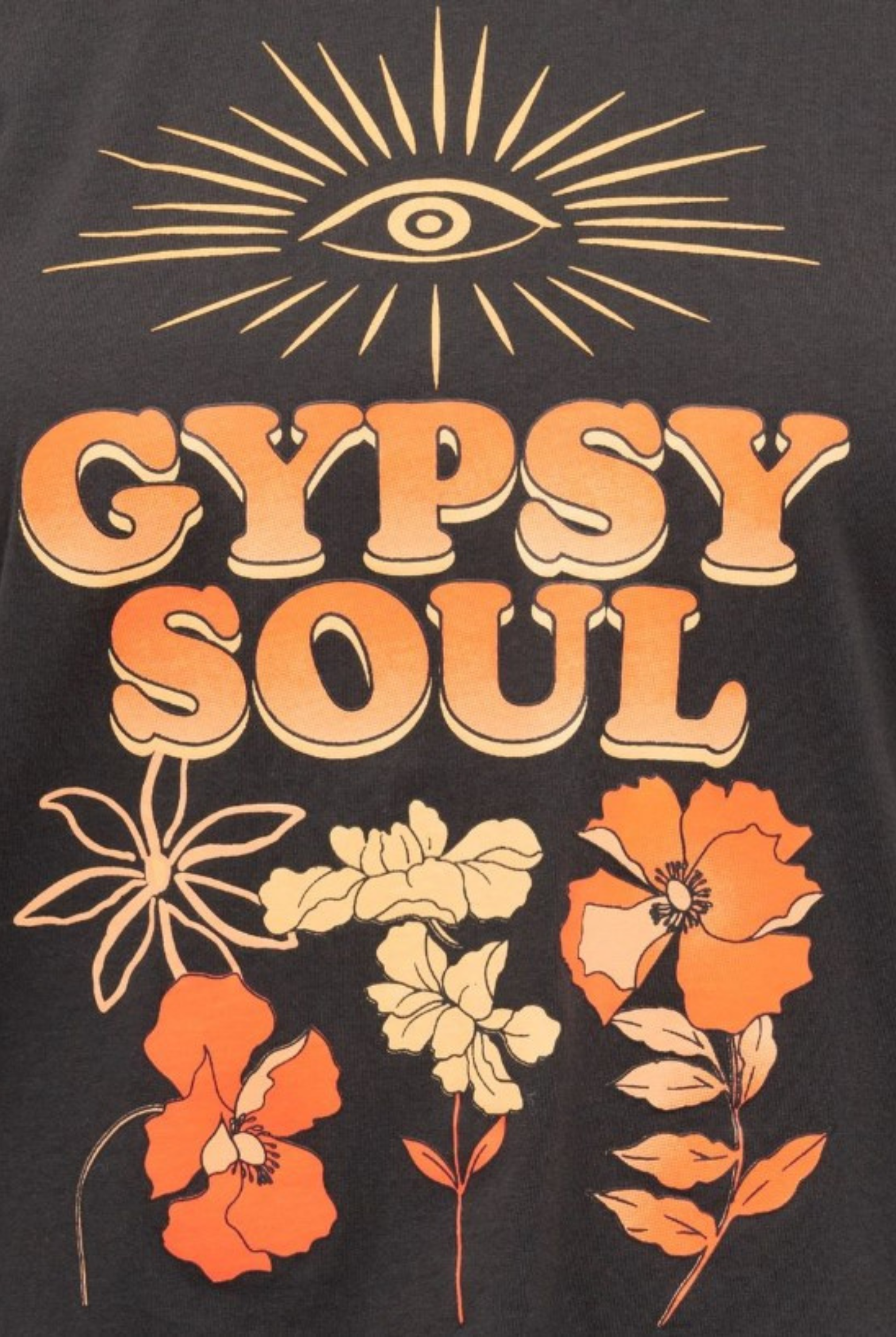 Cotton Tshirt with Gypsy Soul Motif