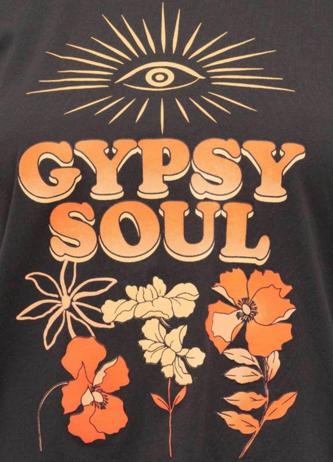 Paper Heart - Short Sleeve Gypsy Soul Tee - Washed Black