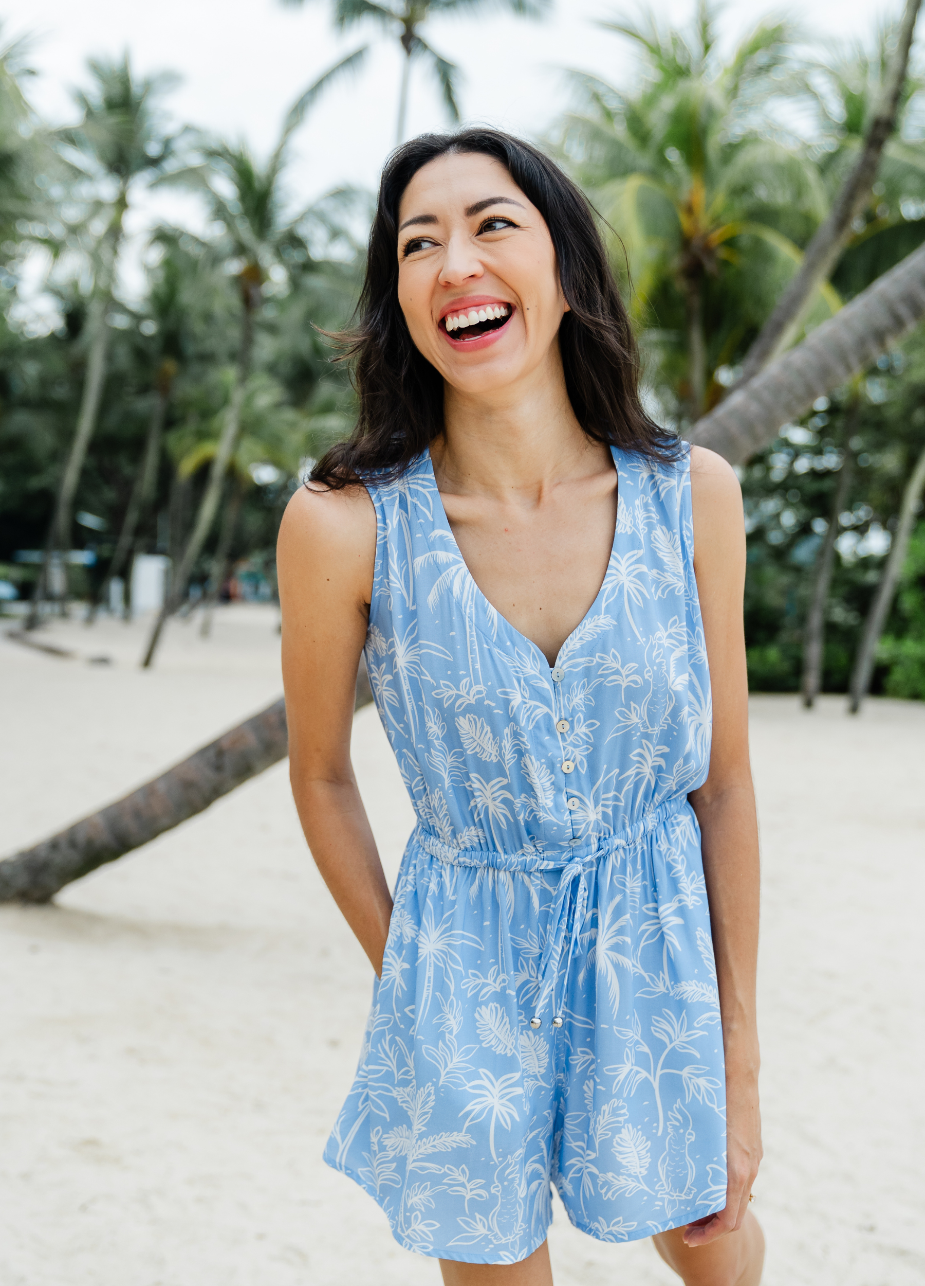 ESTL Lottie Playsuit in Sentosa Print