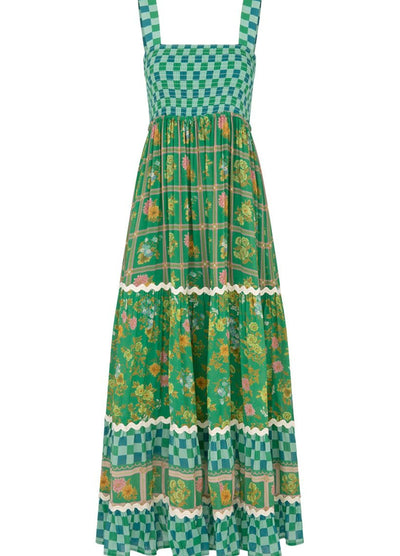 Flora Gown citrus crush dress with tie back detail