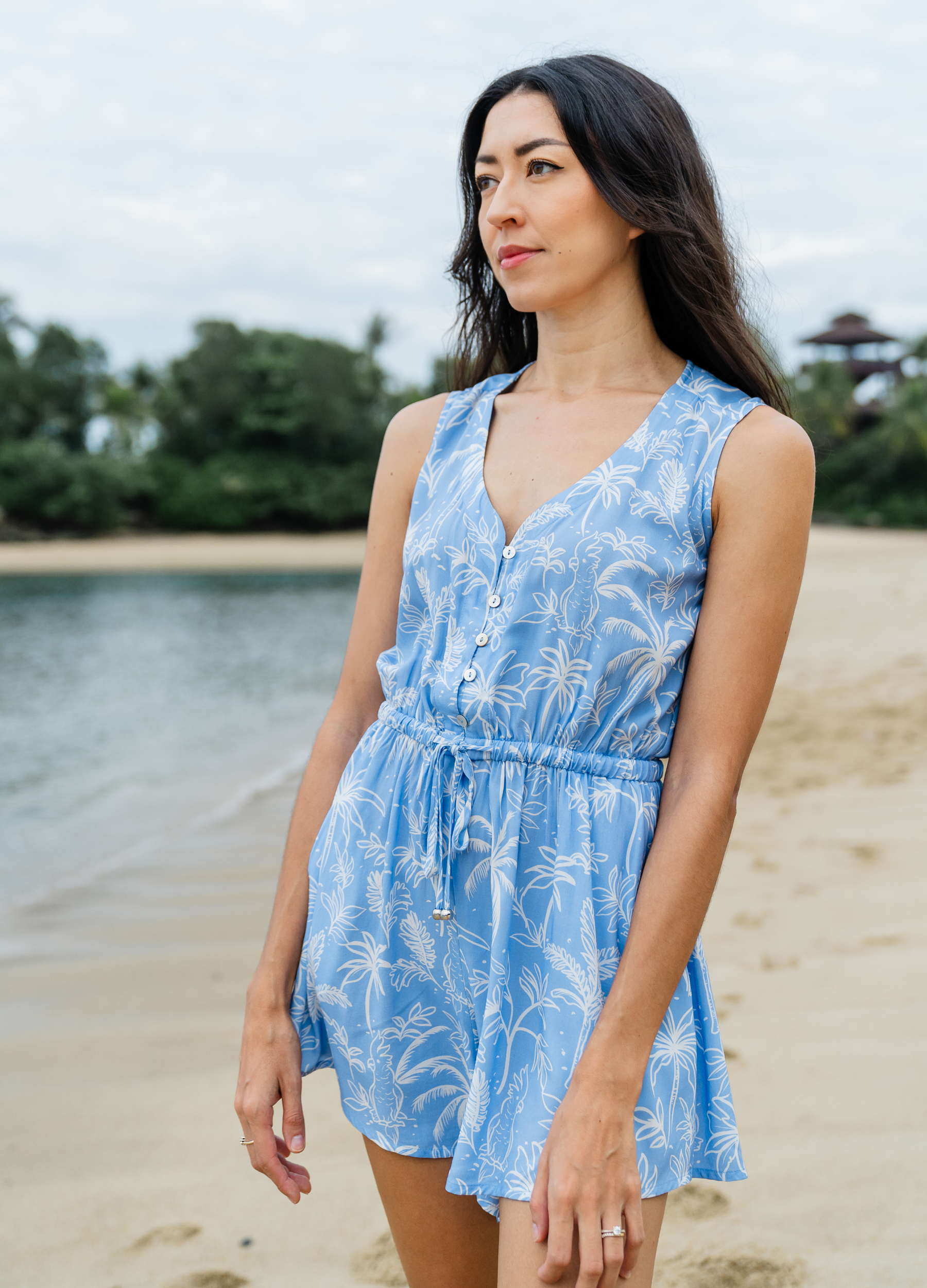 ESTL Lottie Playsuit in Sentosa Print