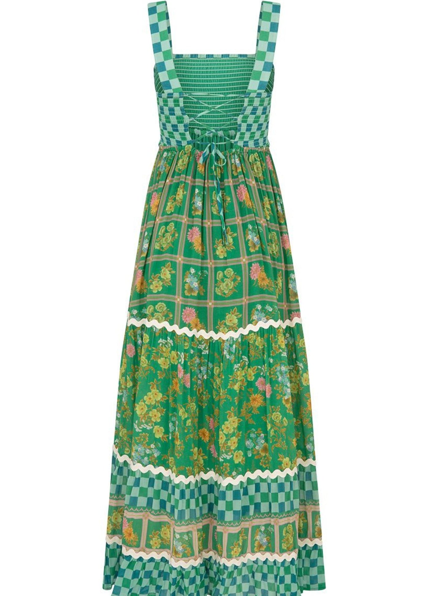Flora Gown citrus crush dress with tie back detail