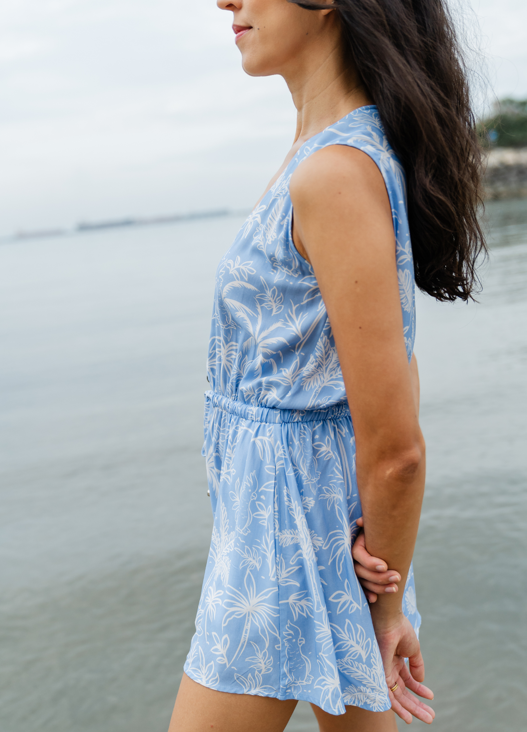 ESTL Lottie Playsuit in Sentosa Print