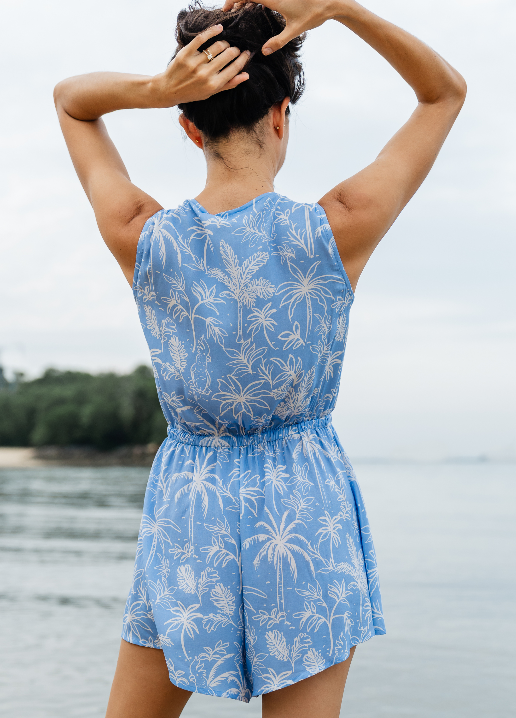 ESTL Lottie Playsuit in Sentosa Print