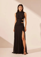 Shona Joy Claude Cut Out Side Split Maxi Dress