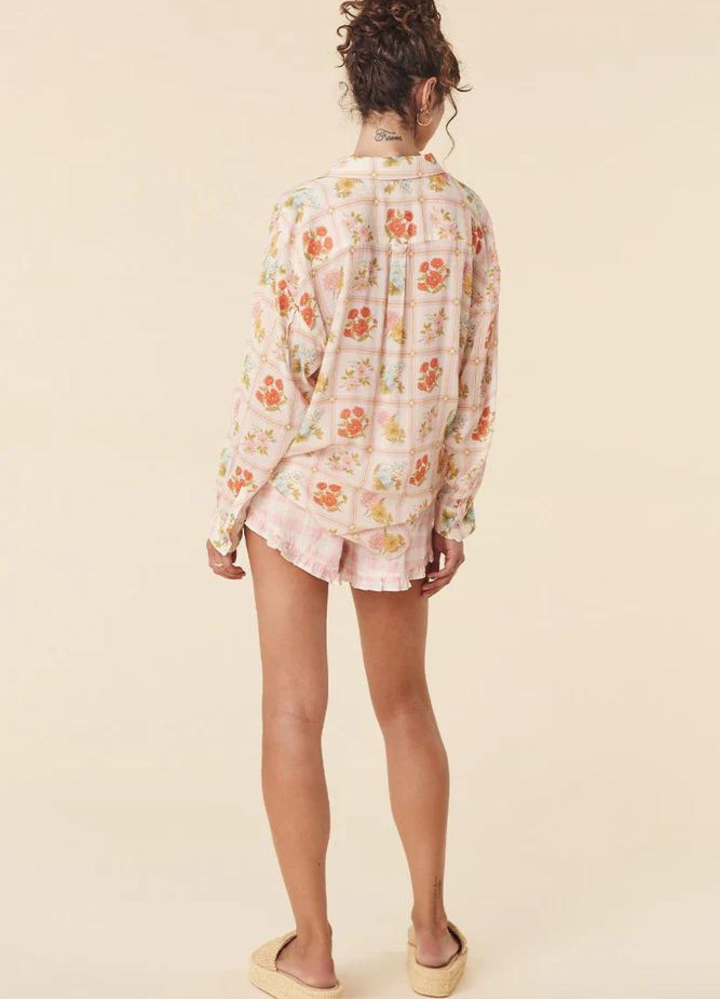 Spell - Flora Gingham Short