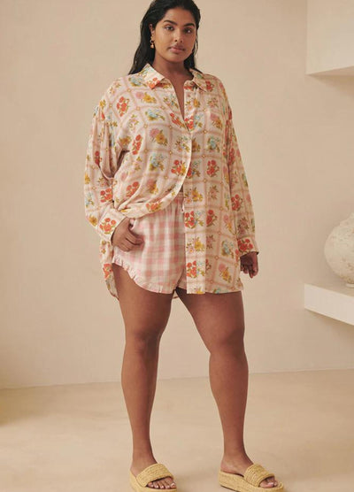 Spell - Flora Gingham Short