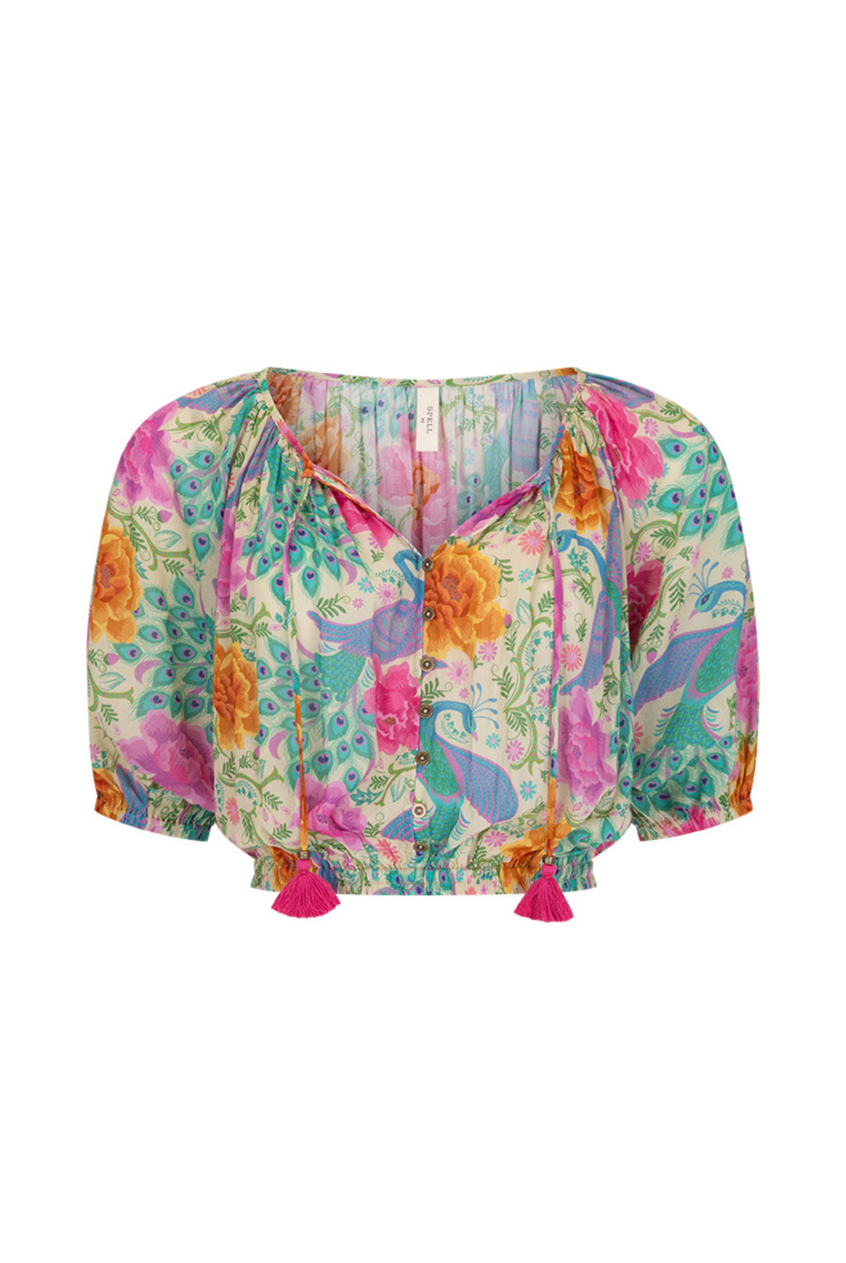 Spell Boheme Cropped Blouse in Spring