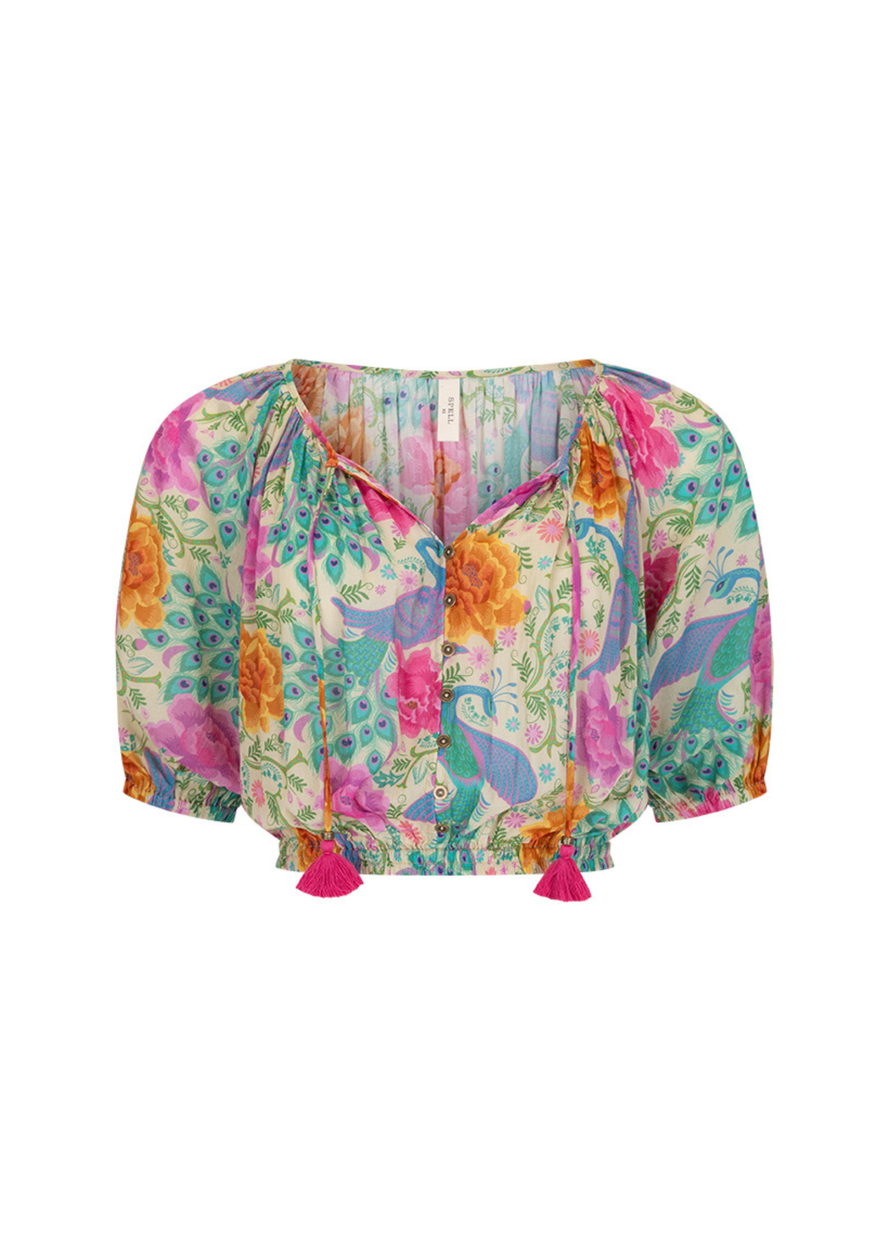 Spell Boheme Cropped Blouse in Spring