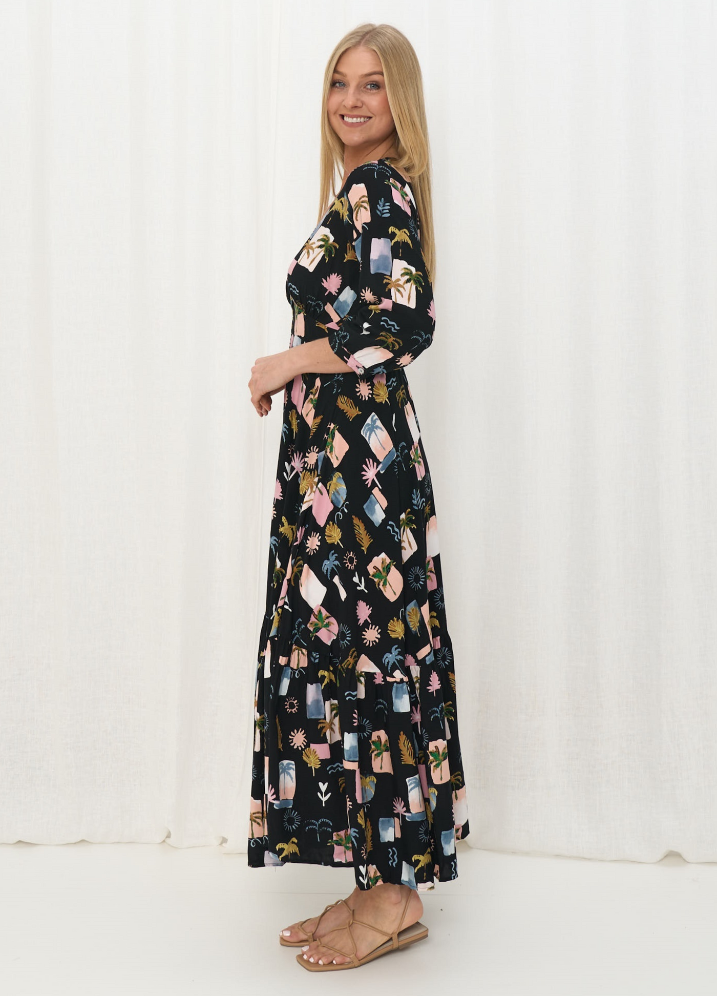 Postcards Maxi Dress from the side 