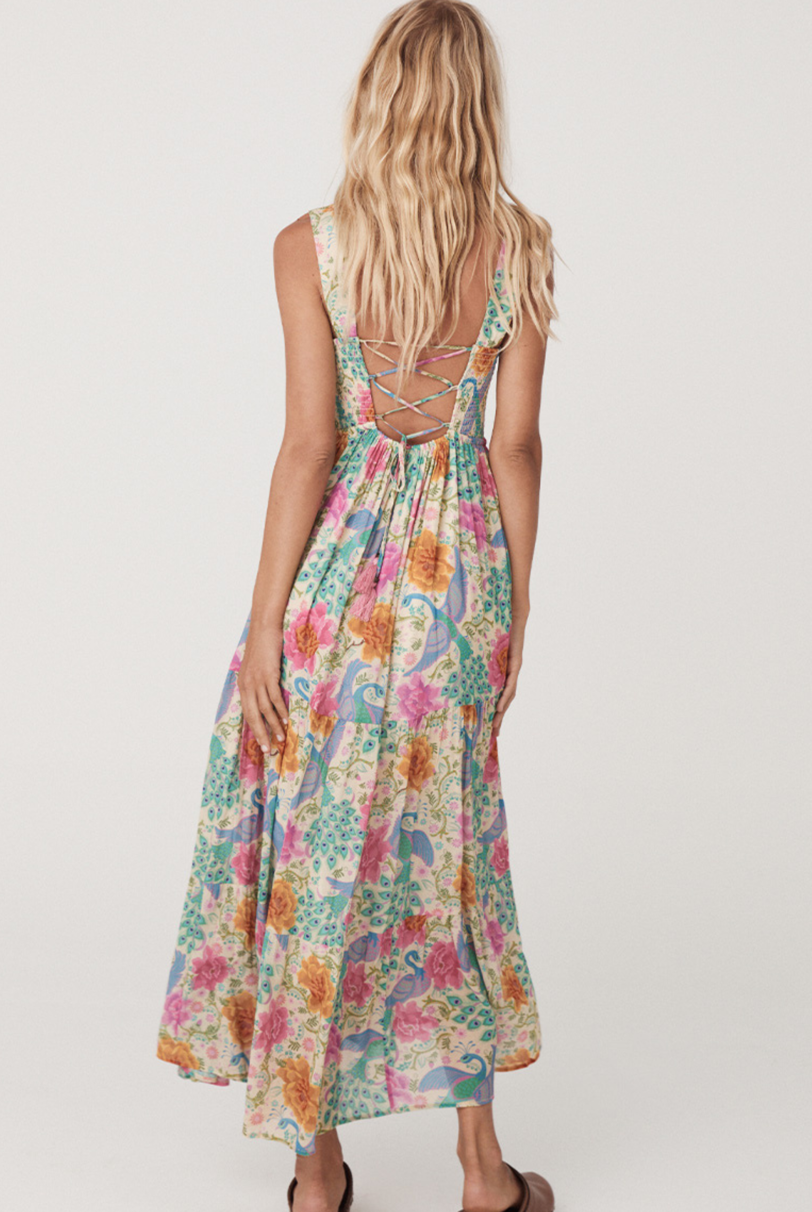 Spell Boheme Strappy Maxi Dress in Spring Print