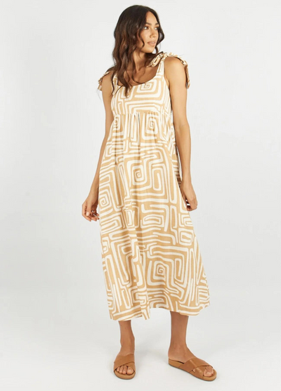 Girl and the Sun - Strappy Capella Midi Dress - Terraza Print