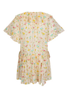 Fleur Flutter Sleeve Mini Dress by Spell in Macaroon