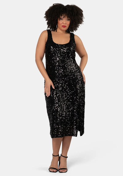 Pink Dusk - Desired Sequin Midi Dress