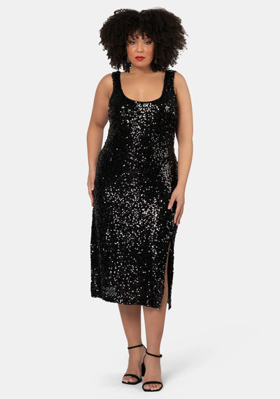 Pink Dusk - Desired Sequin Midi Dress