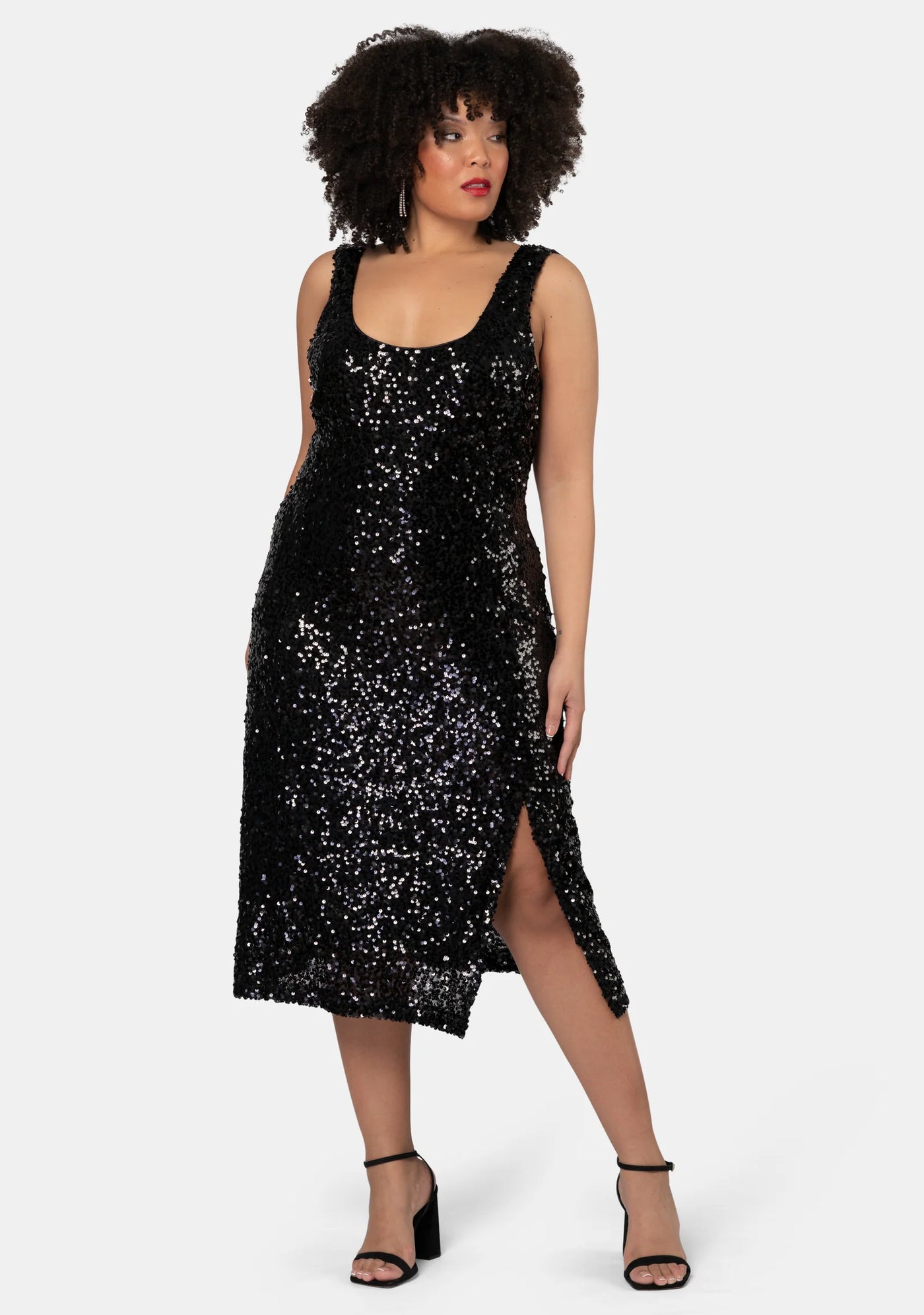 Pink Dusk - Desired Sequin Midi Dress