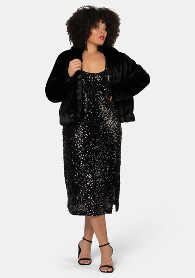 Pink Dusk - Desired Sequin Midi Dress