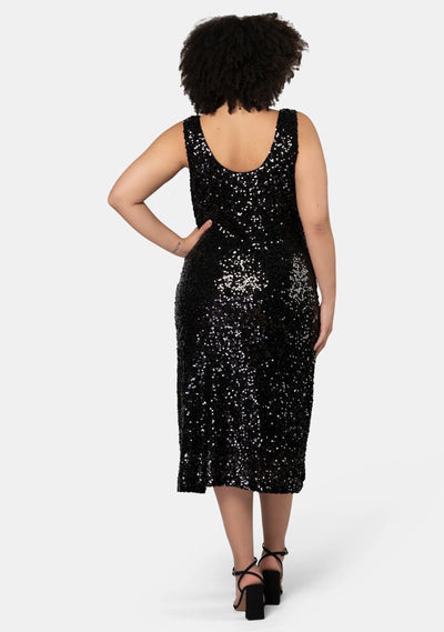 Pink Dusk - Desired Sequin Midi Dress