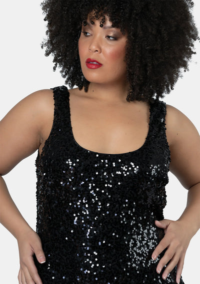 Pink Dusk - Desired Sequin Midi Dress