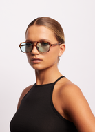 Tomorrow land blue sunglasses with turtle frames