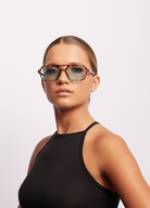 Tomorrow land blue sunglasses with turtle frames