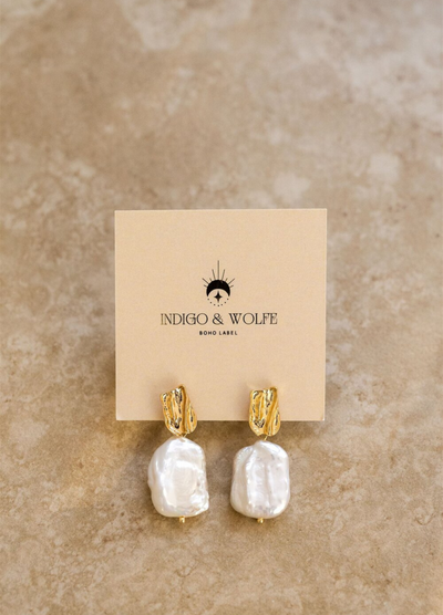 Indigo & Wolfe - Noa Earrings - Pearl