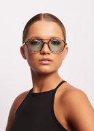 Tomorrow land blue sunglasses with turtle frames