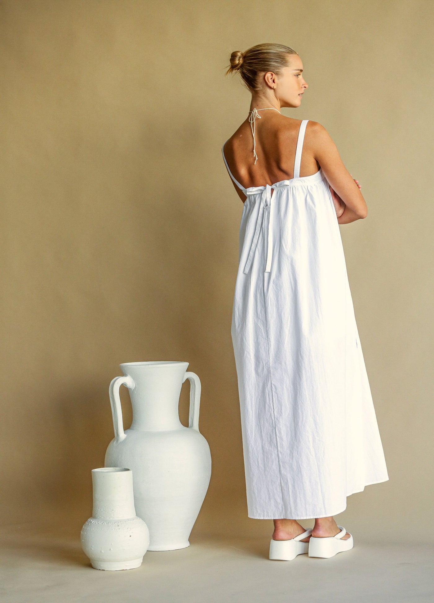 White cotton sundress from Araminta James