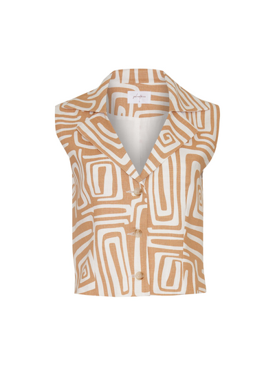 Girl and the Sun - Bellini Vest - Terraza Print