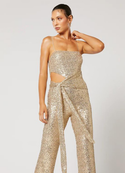 Winona - Strappy Valle Jumpsuit - Gold