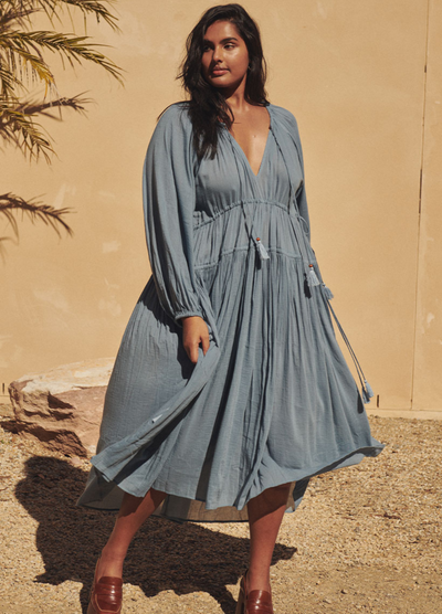 Spell Belladonna Dress - Dusty Blue 