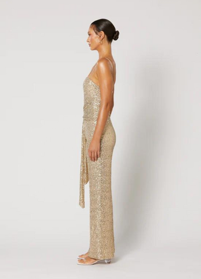 Winona - Strappy Valle Jumpsuit - Gold