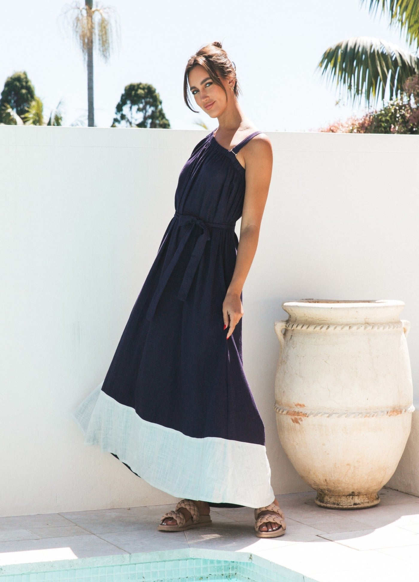 Navy and white Maxi Dress from Label of Love