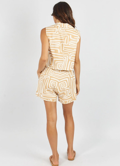 Girl and the Sun - Adelina Shorts - Terraza Print