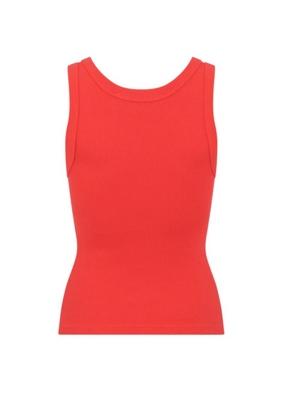 Araminta James Classic Tank in Coral with embroidery 