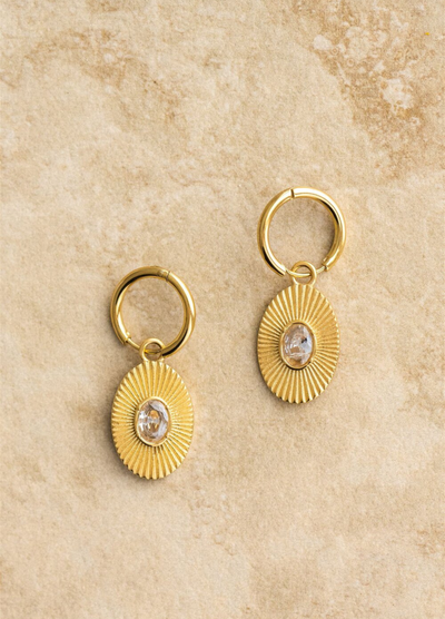 Cora 18kt gold plated earrings from Indigo and Wolfe 