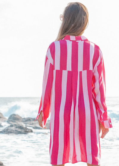 Palm Collective - Heart Shirt Dress - Pink