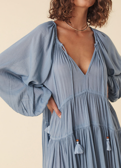 Spell Belladonna Dress - Dusty Blue 