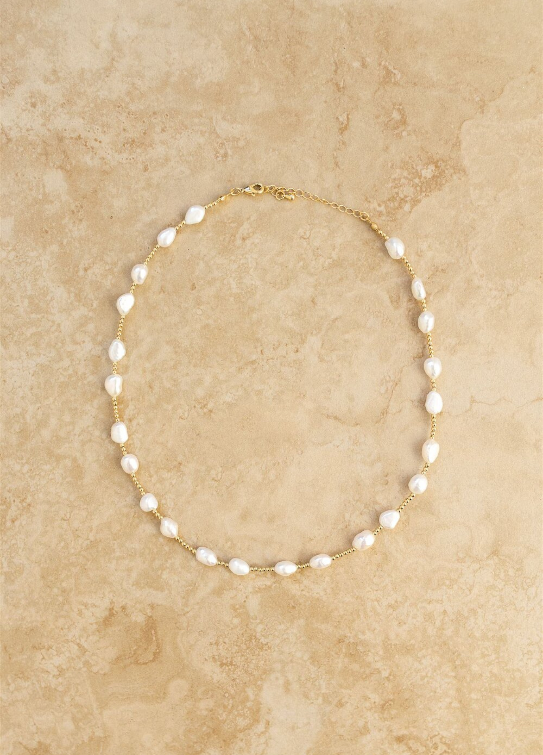 Bahamas gold and pearl necklace 