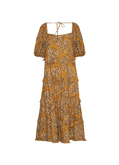 Girl and the Sun - Short Sleeve Joelle Maxi Dress - Seachange Print