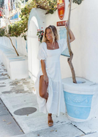 White Balloon Short Sleeve Maxi Dress from sustainable brand tropical dream