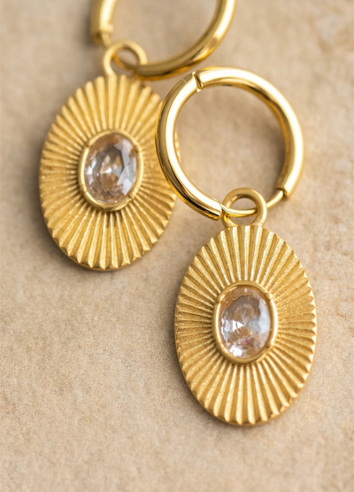 Cora 18kt gold plated earrings from Indigo and Wolfe