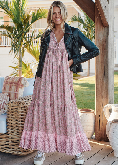 JAASE - Mid Sleeve Paris Maxi Dress - Rosabella Print
